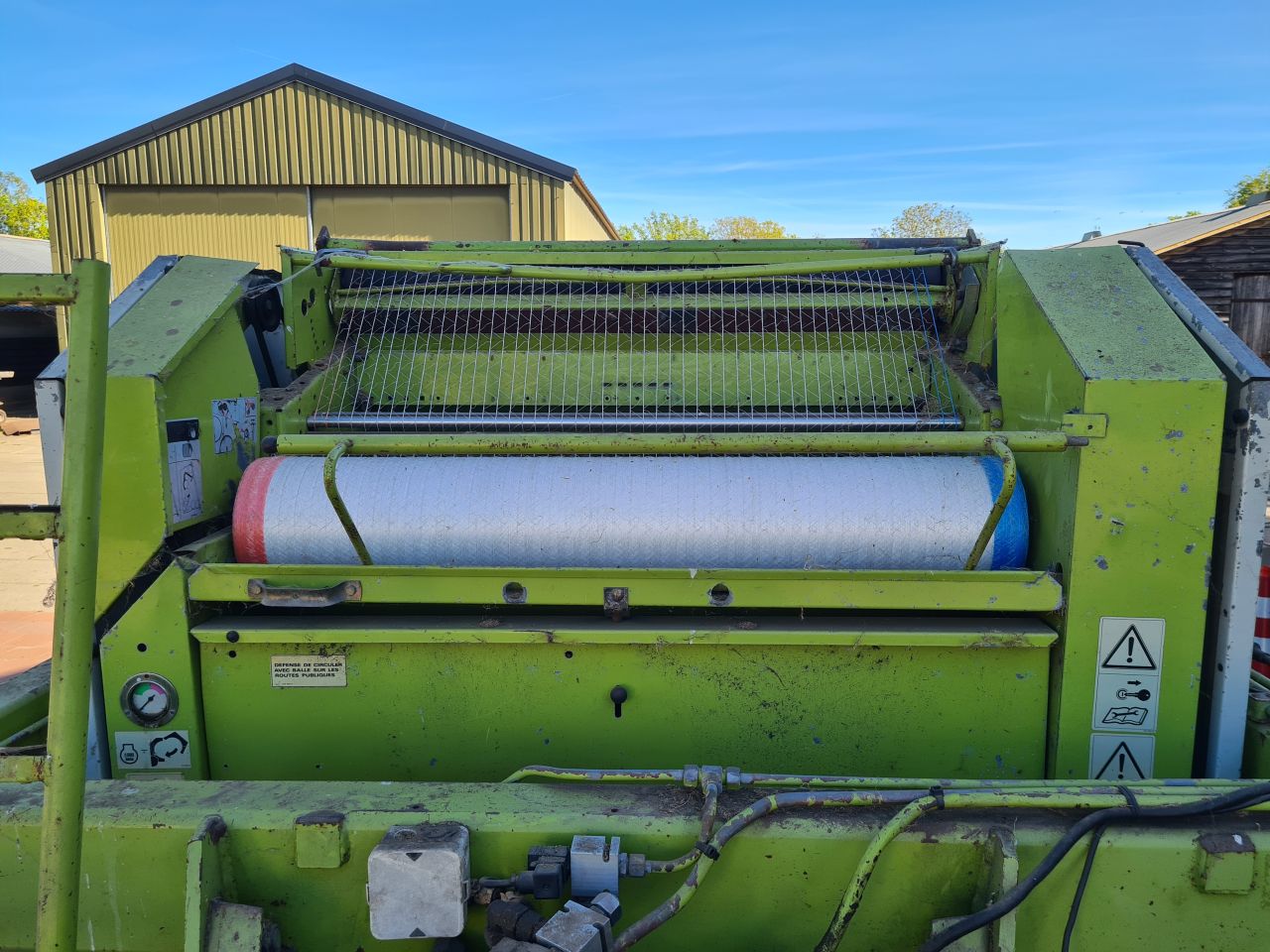 Claas ronde balen pers balenpers perswikkelcombinatie.