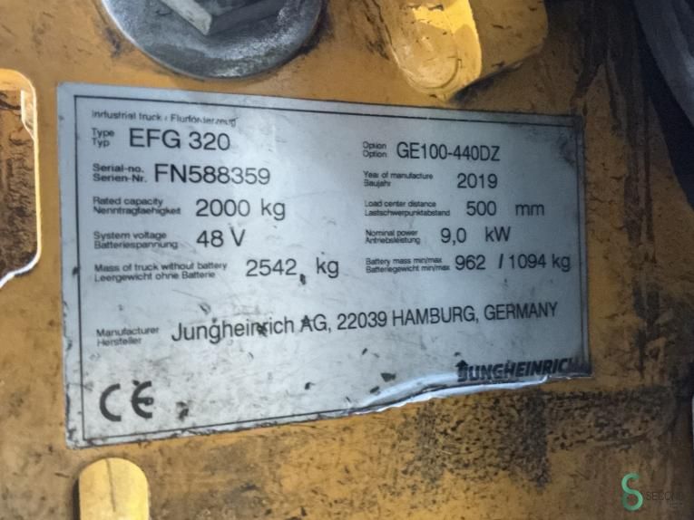 Gabelstapler Elektrisch Jungheinrich EFG 320 2019