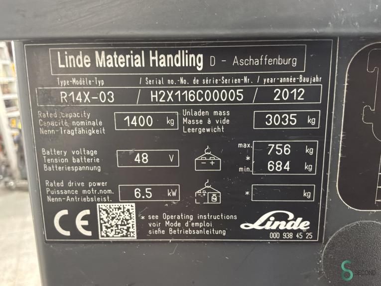 Reachtrucks Electric Linde R14X-03 2012