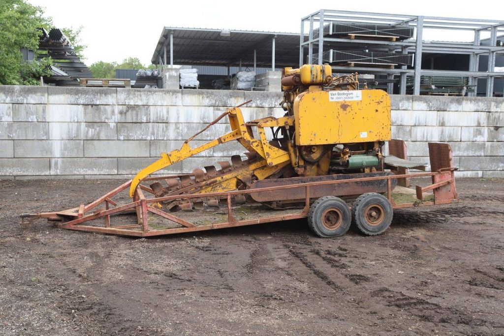 Diesel Chain Grinder on Trailer