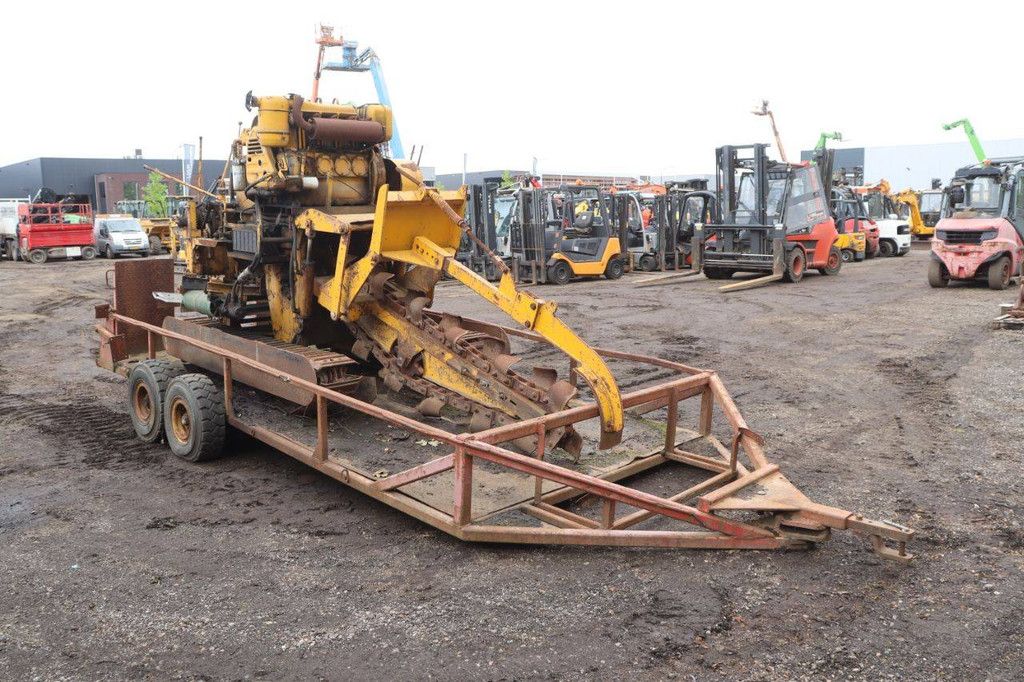 Diesel Chain Grinder on Trailer