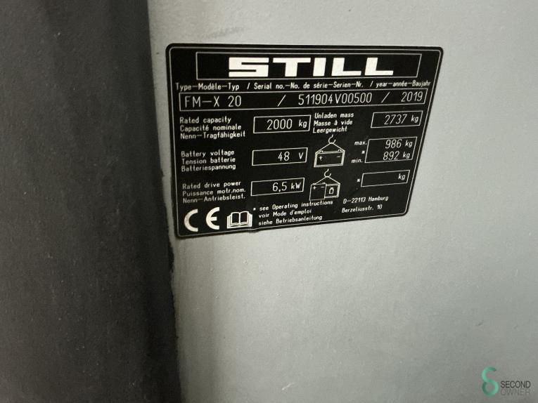 Schubmaststapler Elektrisch Still FM-X20 2019 Gabelspreizer