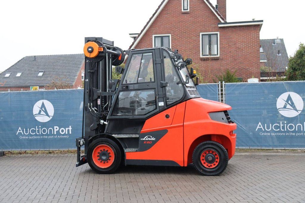 Linde E60-01 Electric Forklift 6000kg 7.5m 2017