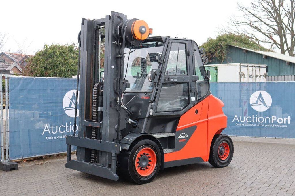 Linde E60-01 Electric Forklift 6000kg 7.5m 2017