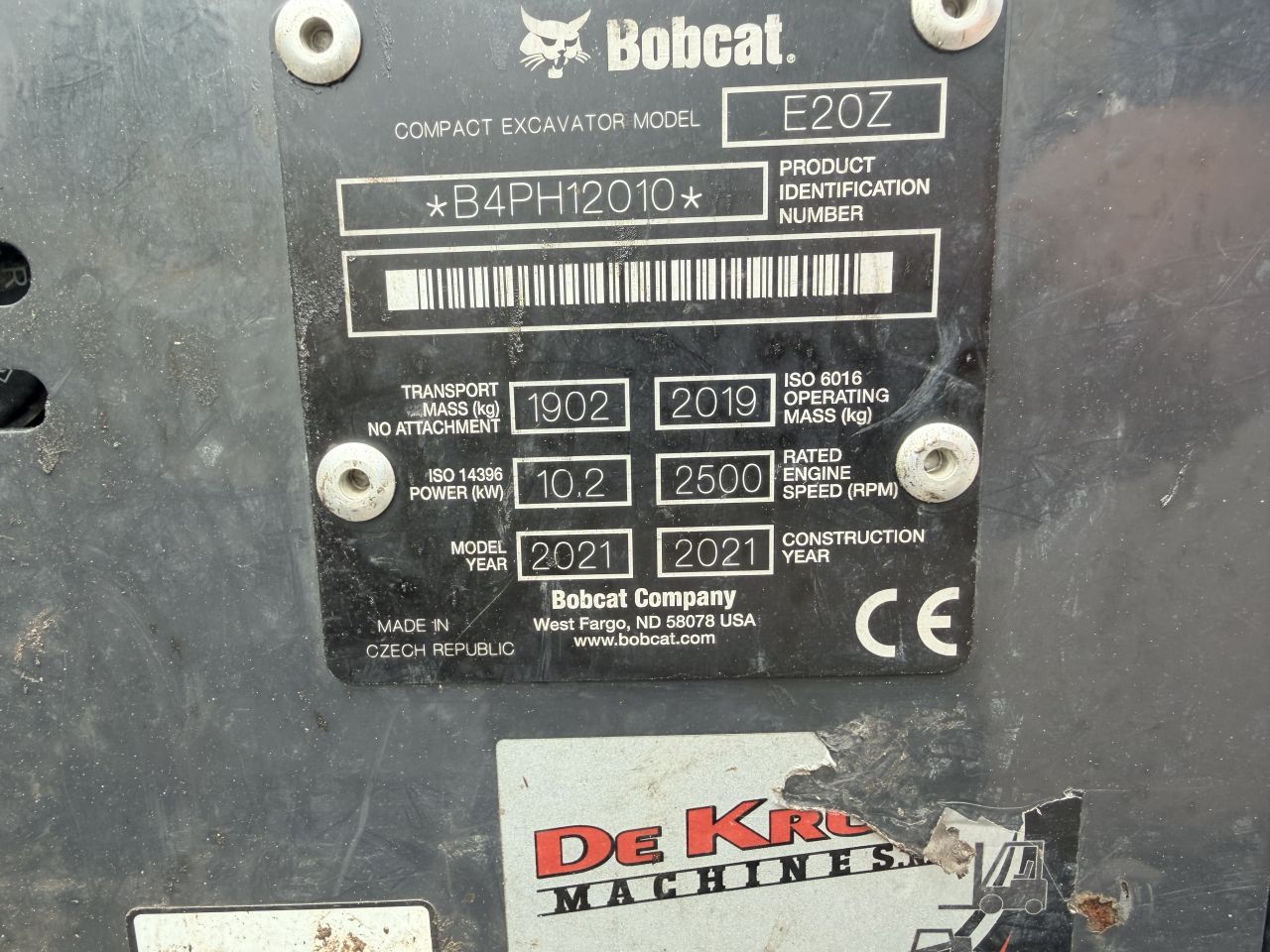 Bobcat E20z minigraver