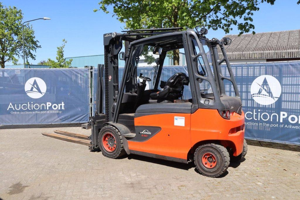 Linde E50HL-01/600 Electric Forklift 5000kg 3.26m 2015