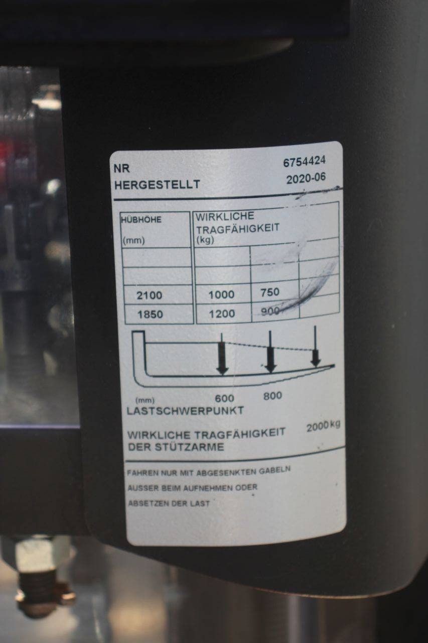 Toyota SWE200D Elektrostapler 2000 kg 2,1 m 2020