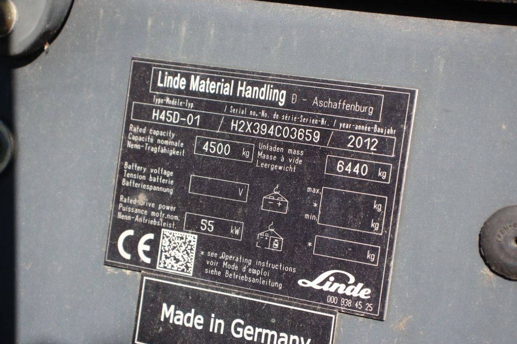 Linde H45D-01 Diesel-Gabelstapler 4500 kg 5 m 2012