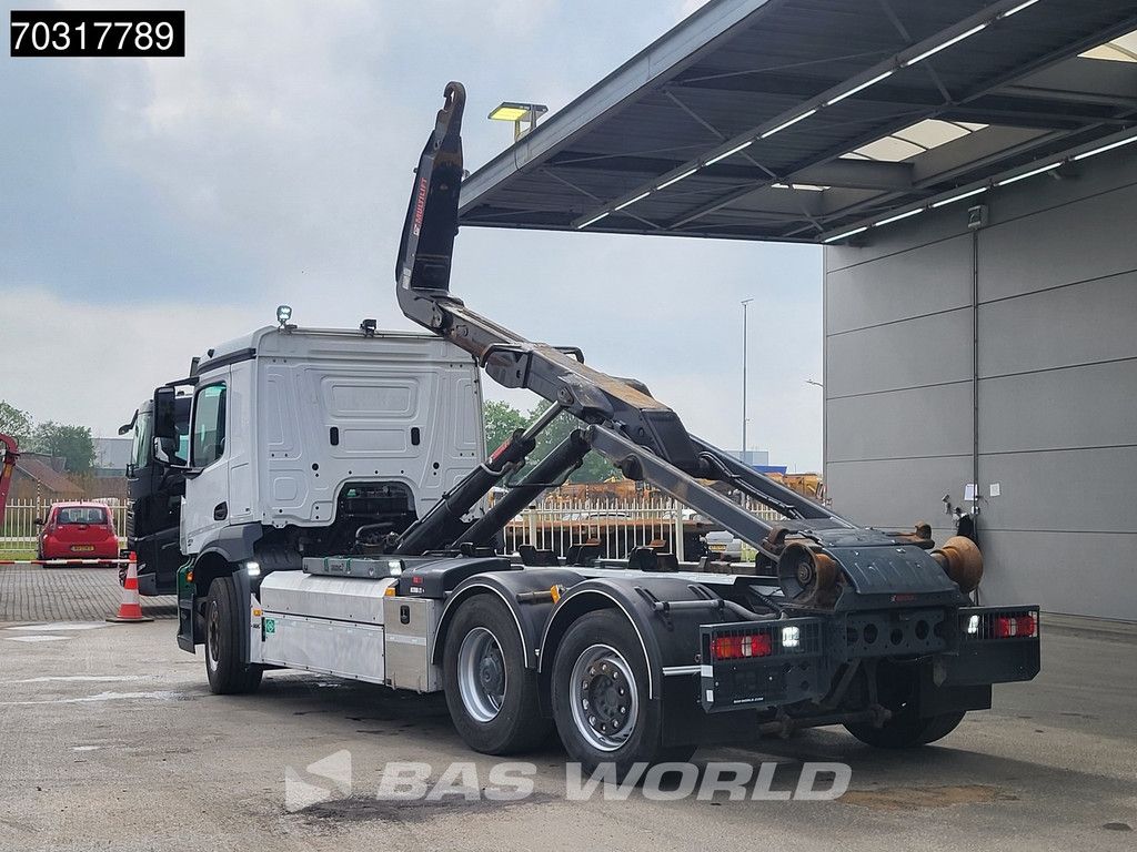Mercedes Arocs 2530 NGT 6X2 CNG Engine! HIAB 21Z56 containersystem Lift+Steering axle Automatic Euro 6