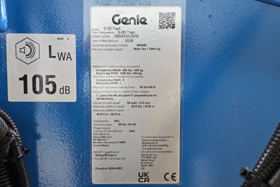 Genie S65XC Trax Valid inspection, *Guarantee! Diesel, 4
