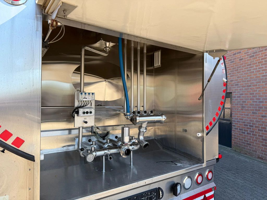 Magyar 3-AKSLET SLEPVOGN Skala RVS/INOX Melk/Milch/Milk Food 4 Rooms 18.000L Liftas