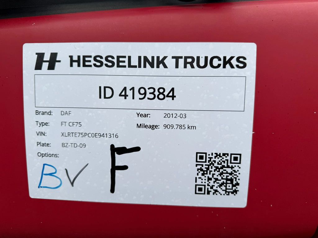 CUPPERS KO 12-20 SL Blaaskipper/Schleuse +DAF CF 3 Compartimenten