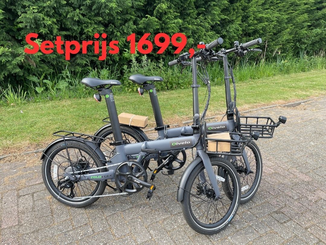 Zo goed als nieuw: Setje elektrische vouwfietsen voor 999,-