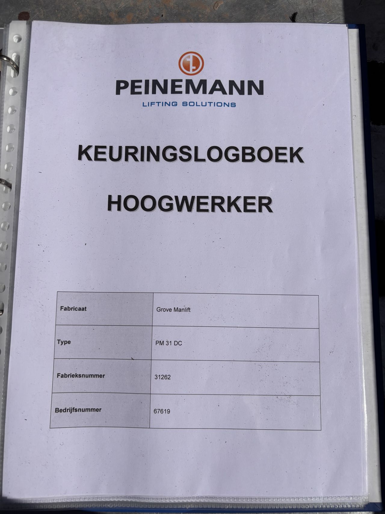 Masthoogwerker 9,7m werkhoogte - accu - in nette staat