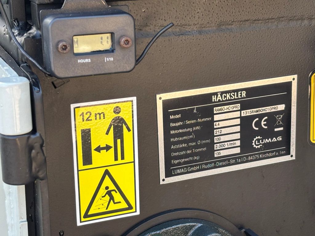 Lumag HC10PRO hakselaar DEMO machine Nieuwstaat!
