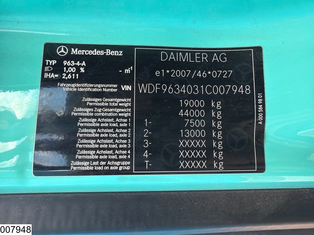 Mercedes Actros 1848 EURO 6, Retarder, Standairco