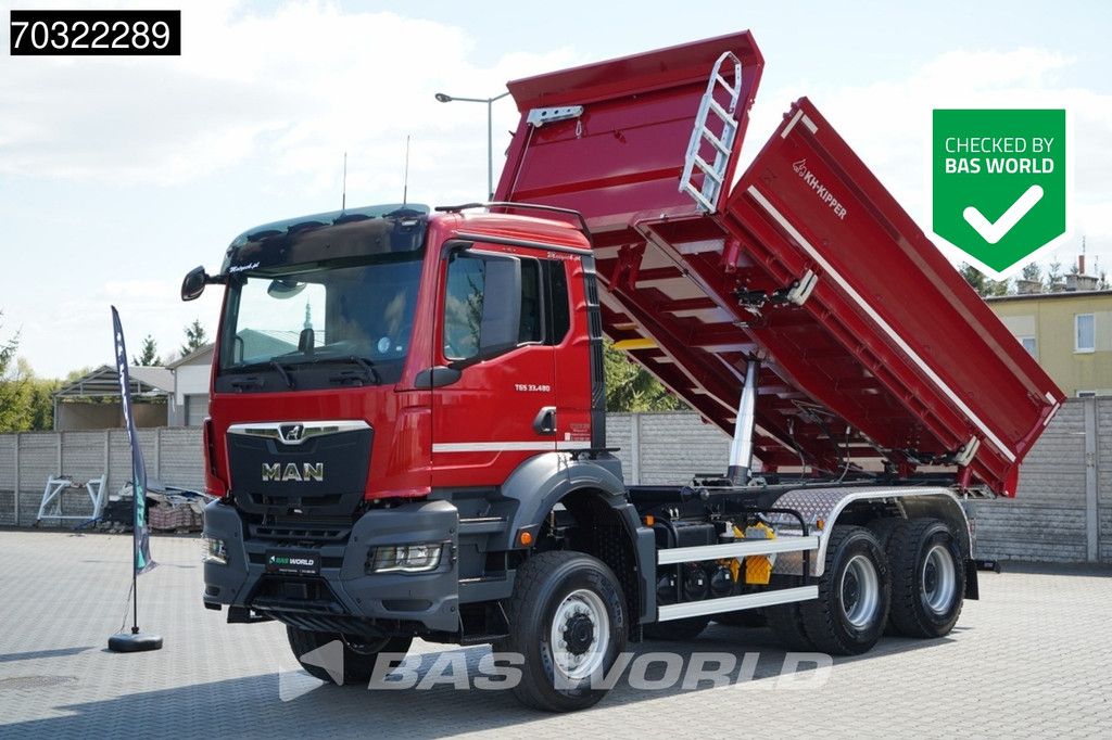 MAN TGS 33.480 6X6 NEW! 6x6 13m3 2-way tipper Steel suspension Big-Axle Euro 6