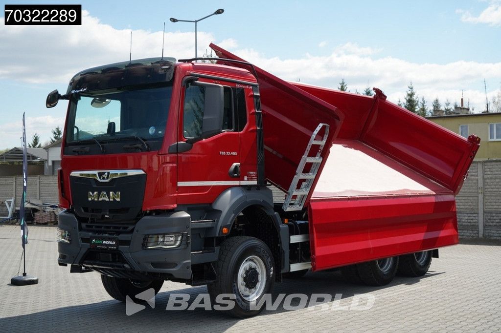 MAN TGS 33.480 6X6 NEW! 6x6 13m3 2-way tipper Steel suspension Big-Axle Euro 6