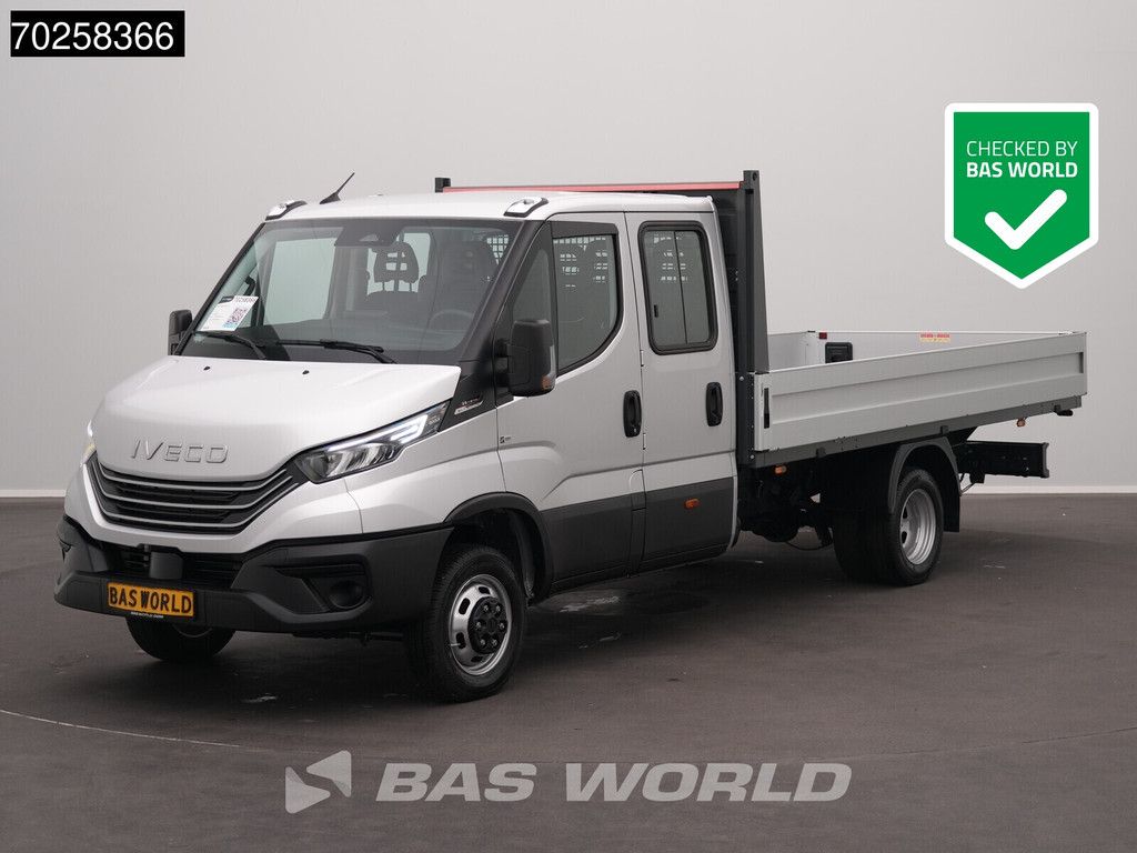 Iveco Daily 35C21 BPM VRIJ! 3.0L Automaat 210PK 2025-Model Open laadbak Dubbel Cabine Dubbellucht CarPlay ACC LED 3,5T Trekvermogen Euro6 Pritsche Pickup Klima DOKA