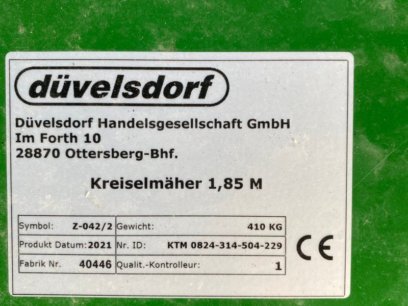 Düvelsdorf D-Cut 1,65 m Trommelmähwerk, 