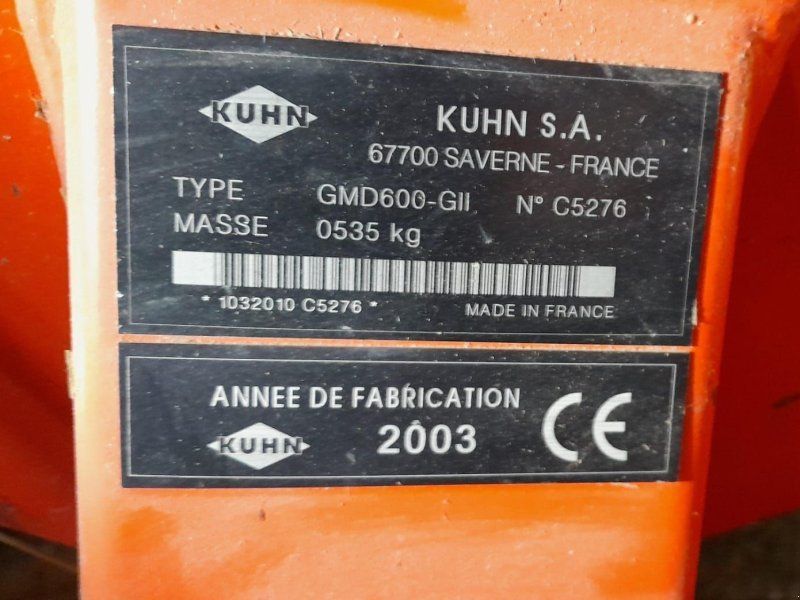 Kuhn GMD 600 GII