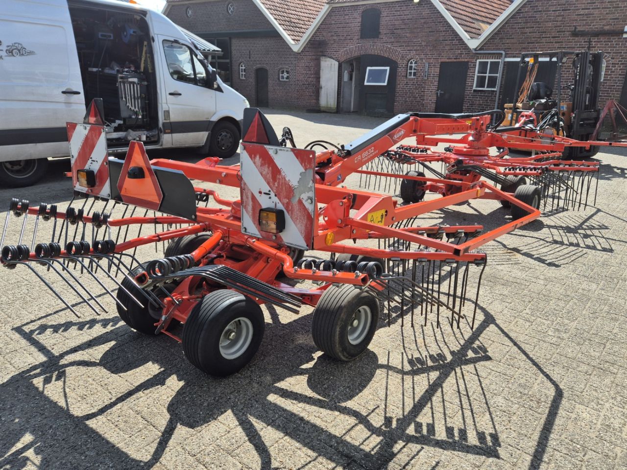 Kuhn GA6632 Zijafleg hark treintje dubbele hark