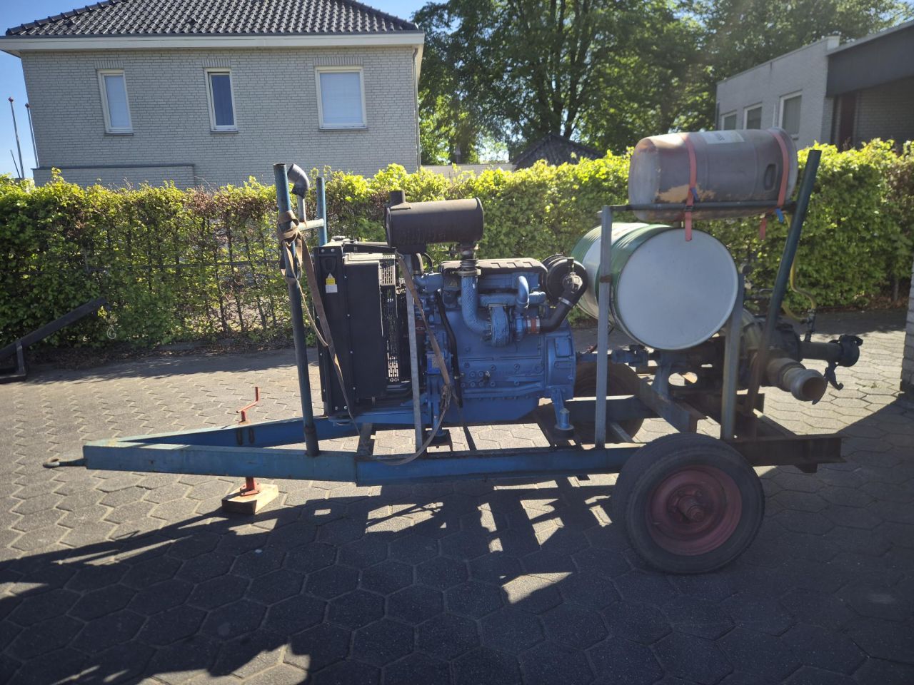 Pompset, regenmotor, pomp, beregening, mwm / baudouin motor