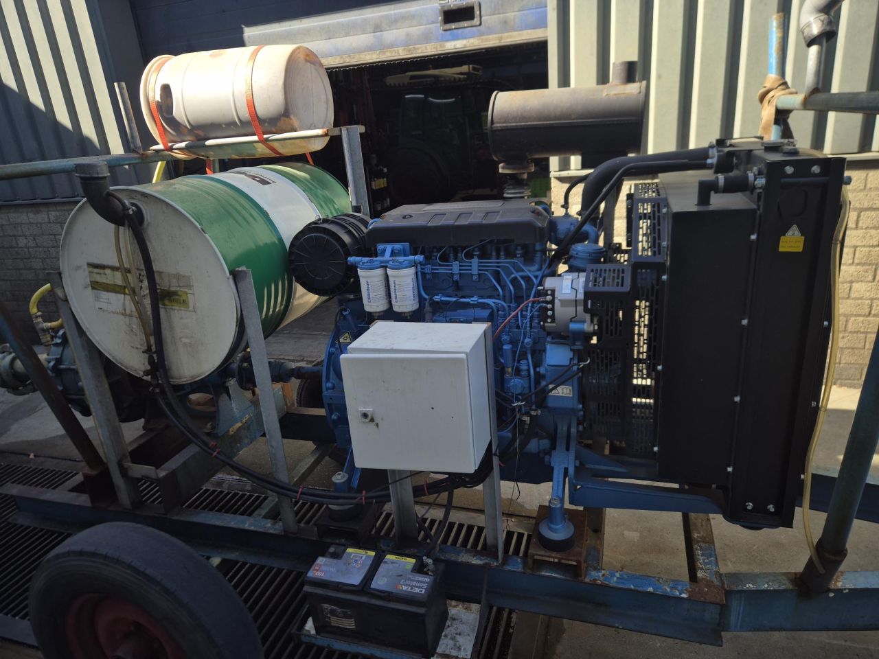 Pompset, regenmotor, pomp, beregening, mwm / baudouin motor