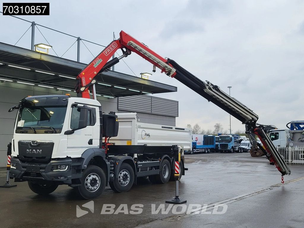 MAN TGS 35.440 8X4 NEW! FASSI F365RA.2.26 E-Dynamic Crane + Jib 5m3 KH 3-way tipper