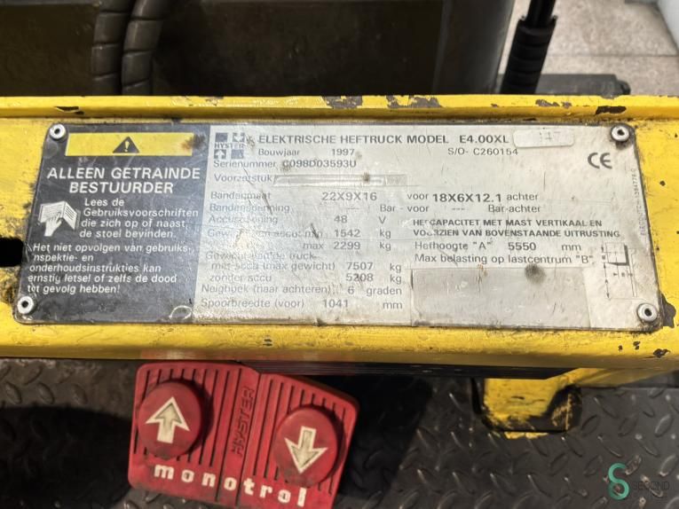 Gabelstapler Elektrisch Hyster E 4.00 XL 1997