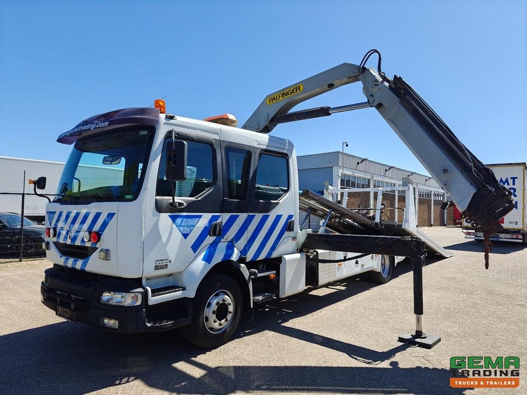 Renault Midlum 270 4x2 Doppelkabine (7-Sitzer) Euro 3 – Jige-Plattform + Palfinger PK14080 + Seilwinde + Scheinwerfer – Rockinger – 269.000 km
