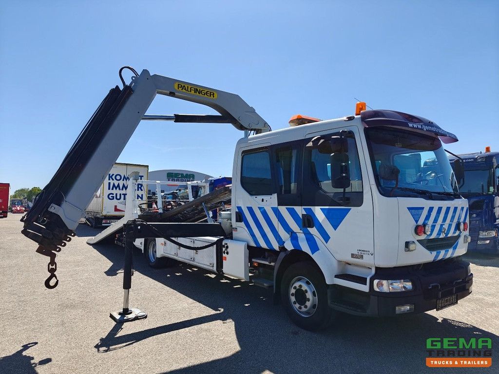 Renault Midlum 270 4x2 Doppelkabine (7-Sitzer) Euro 3 – Jige-Plattform + Palfinger PK14080 + Seilwinde + Scheinwerfer – Rockinger – 269.000 km