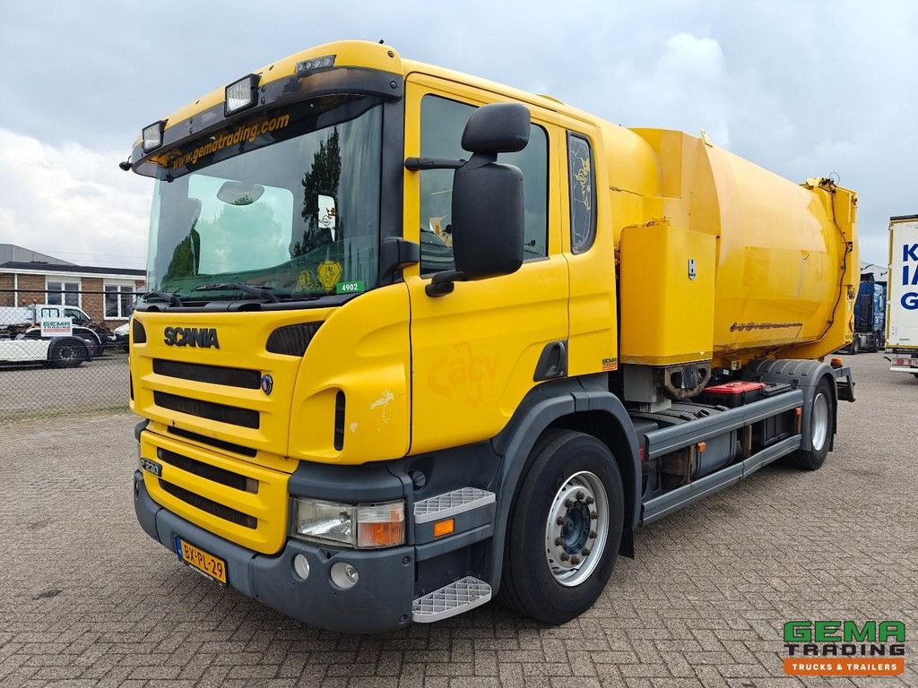 Scania P 230 B 4X2 Euro5 Tageskabine – Haller S LF18m³ – Seitenlader-Müllwagen – Original 209.000 km