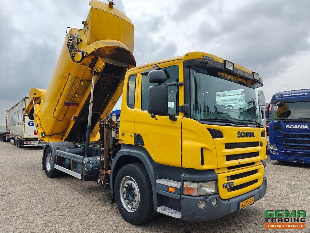 Scania P 230 B 4X2 Euro5 Tageskabine – Haller S LF18m³ – Seitenlader-Müllwagen – Original 209.000 km
