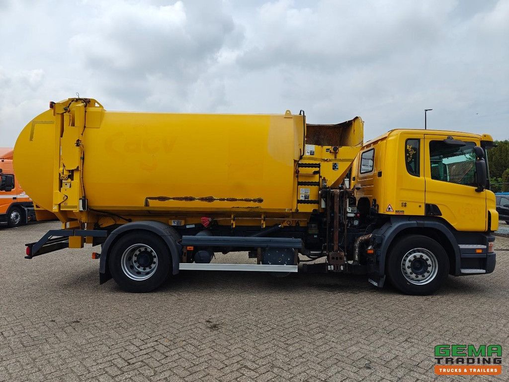 Scania P 230 B 4X2 Euro5 Tageskabine – Haller S LF18m³ – Seitenlader-Müllwagen – Original 209.000 km