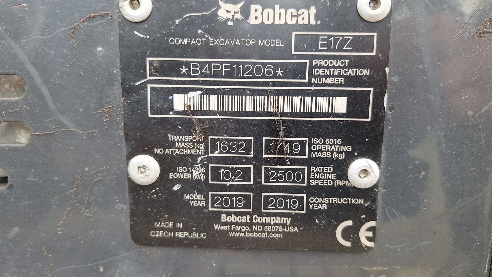 Bobcat E17 Sloop/Sorteerfunctie Hydr.snelwissel(2019)