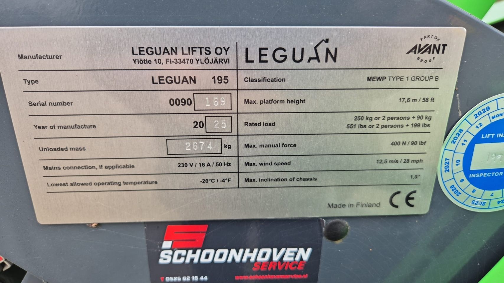 Leguan hoogwerker 195
