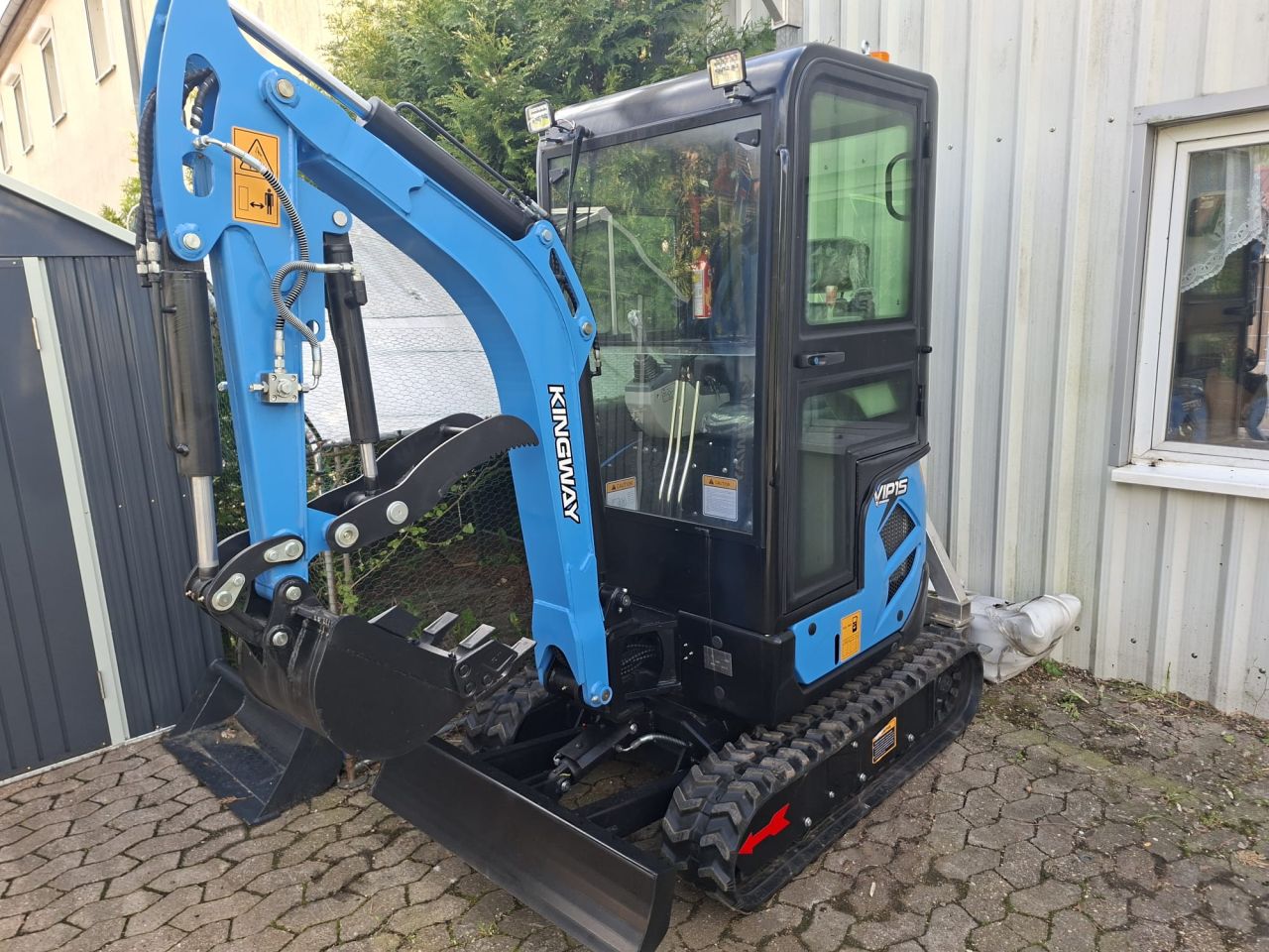 Minibagger Kingway VIP15, Joysticks, Knickmatick, Lieferung