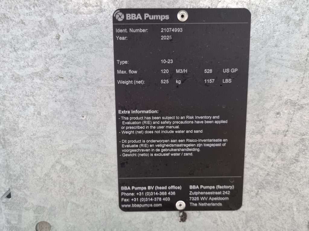 BBA VTT VTT Zandvangbak inhoud 1 m3