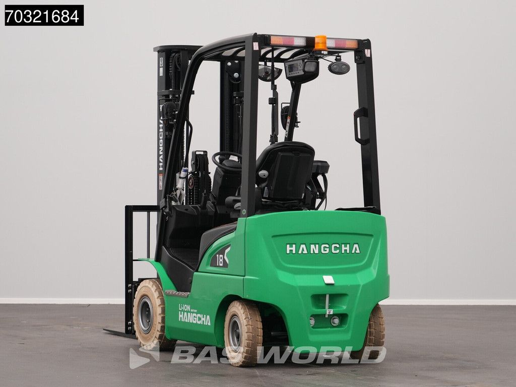 Hangcha CPD18 Electric Li-ion Forklift - Triplex - Free lift - Side shift - Warranty