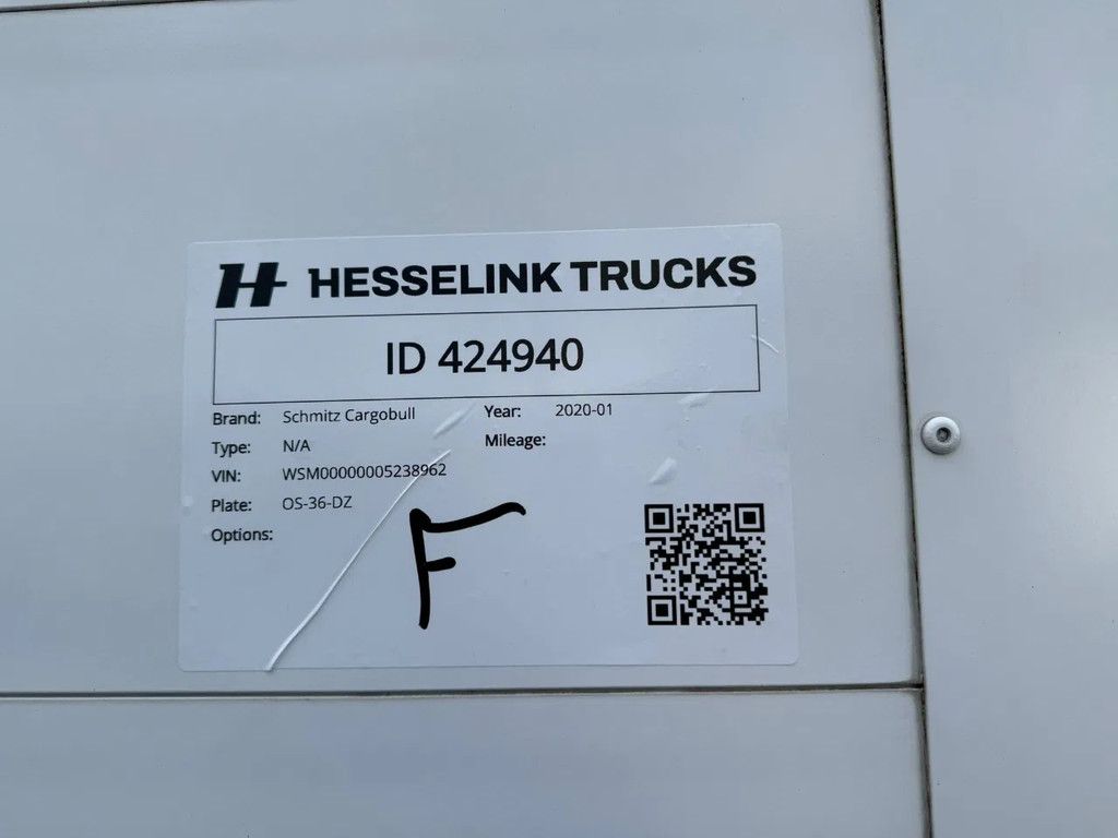 Schmitz Cargobull SCB*S2 Palletkist 2500KG LBW APK/TUV 01-2027