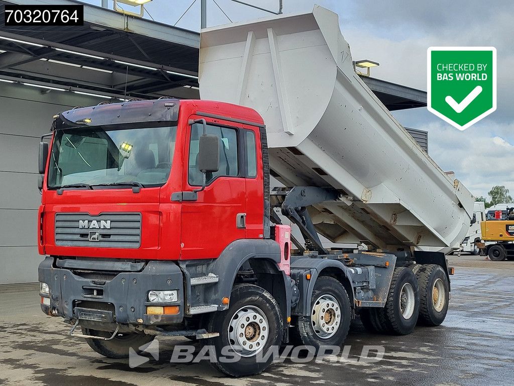 MAN TGA 35.D28 8X4 15m3 tipper Steel suspension Big-Axle Manual Euro 2