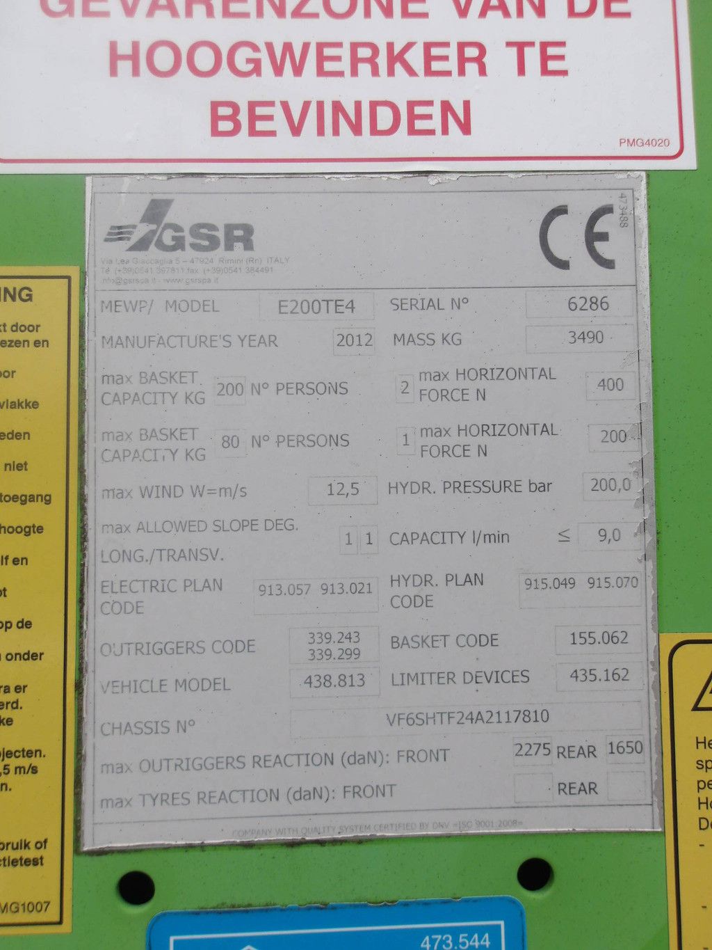 Autohoogwerker Renault Maxity Diesel 20.2m 2012