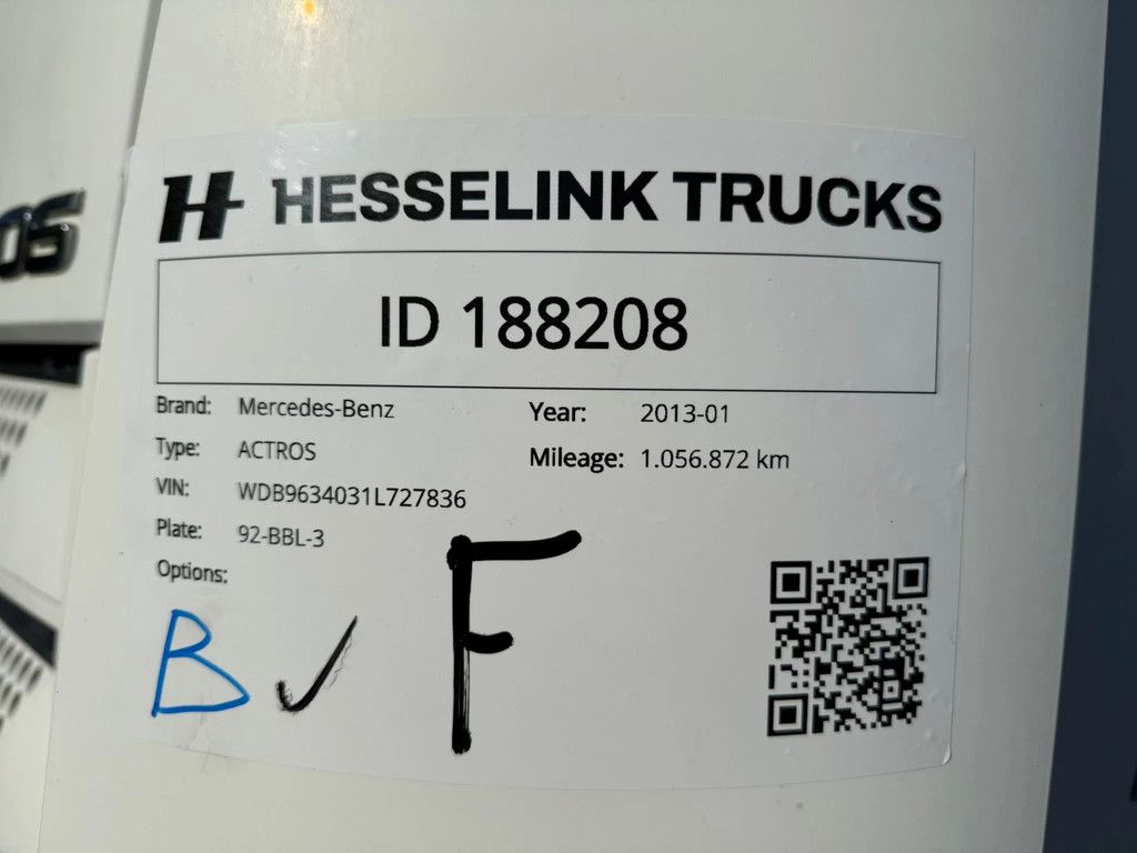 Mercedes-Benz Actros 1842 4x2 Bigspace 2x tank 2 Bedden Koelkast NL Truck