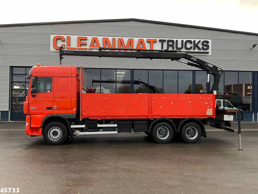 DAF FAT 105 XF 460 6x4 Manual Full Steel Hiab 16 Tonmeter laadkraan
