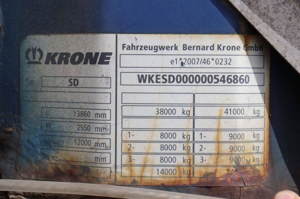 Schuifzeiloplegger Krone SD 41000kg 2012