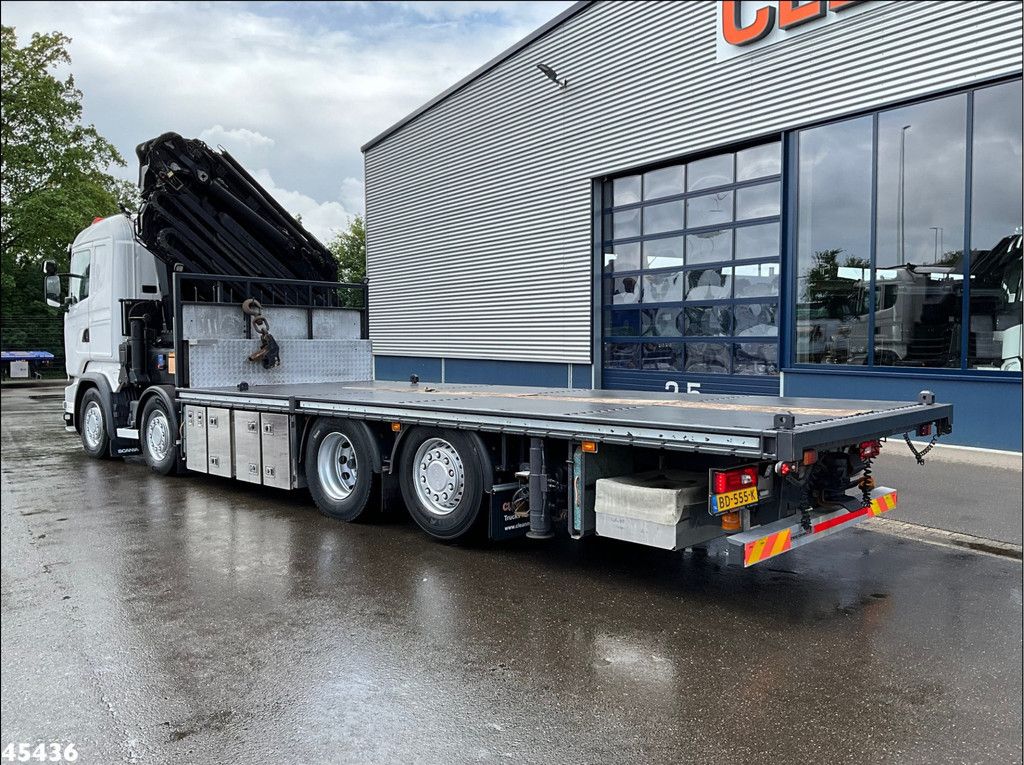 Scania R490 8x2 Euro 6 Retarder HMF 85 Tonmeter laadkraan + Fly-jib