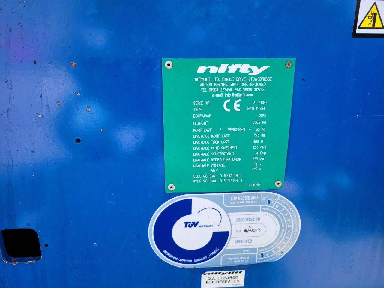 Nifty HR 21 4x4 hoogwerker 21m!!!
