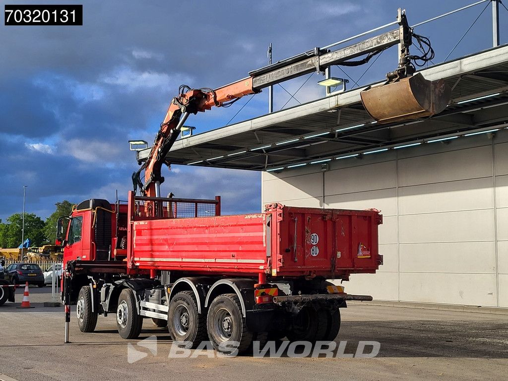 Volvo FMX 410 8X4 Atlas 165.2E- A2 Crane 10m3 2-way tipper Steel Suspension Big-Axle Euro 6
