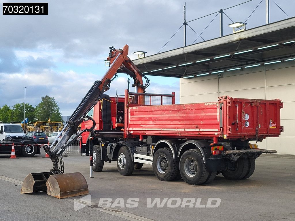 Volvo FMX 410 8X4 Atlas 165.2E- A2 Crane 10m3 2-way tipper Steel Suspension Big-Axle Euro 6